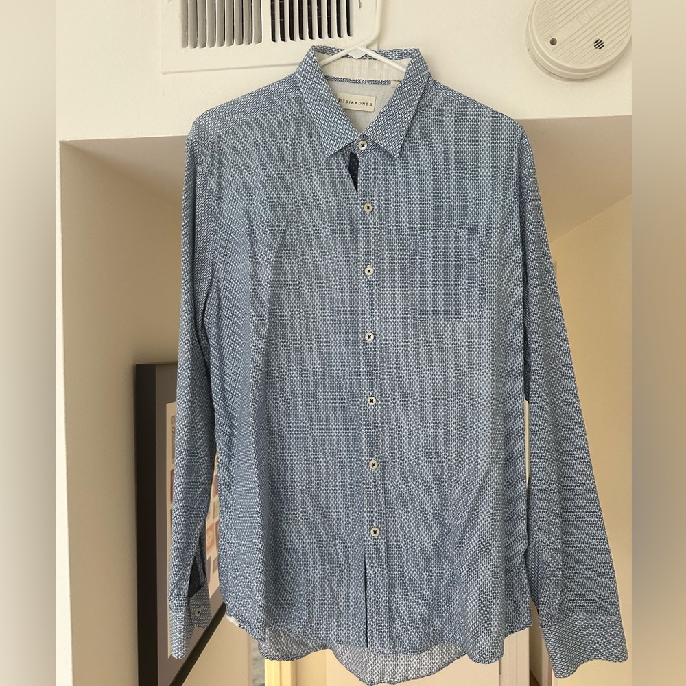 Men’s 7 diamonds long sleeve button down